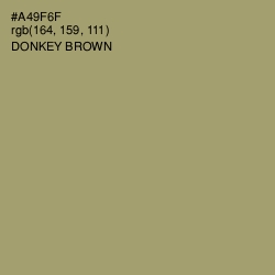 #A49F6F - Donkey Brown Color Image